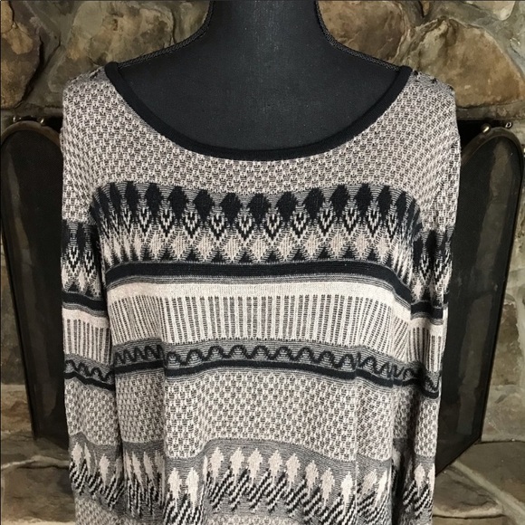 Belldini | Printed Top | Black Taupe | 2X - Picture 3 of 8